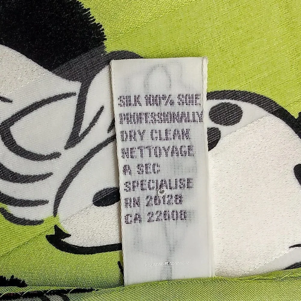 Echo 101 Dalmatians Green Oblong Silk Scarf